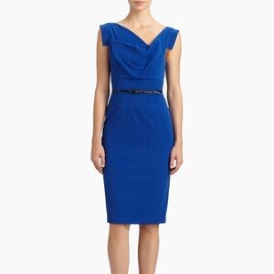 Black Halo Jackie Belted Sheath Dress